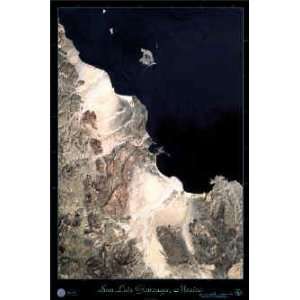   , Baja California, Mexico Satellite Print, 24x36