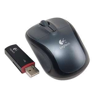  Logitech V220 3 Button Wireless Optical Scroll Mouse (Gray 