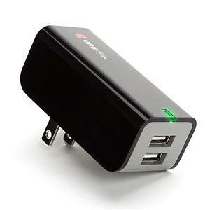  Griffin 2 USB Port PowerBlock AC Wall Charger BLACK 
