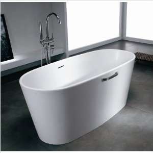   602 Oval AquaStone Soaker Bathtub Color White, Finish Glossy