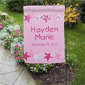  Personalized Garden Flags   New Baby Announcement Patio 