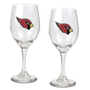  Arizona Cardinals NFL 2pc Wine Glass Set   Primary Logo 