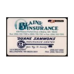 Collectible Phone Card Blaine Insurance (Blaine Washington) Duane 