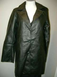 Modernist by Guillaume Faux Leather Coat w/Zip Out S  
