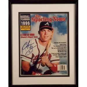 Chipper Jones Autographed Sporting News Magazine   Autographed MLB 