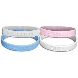  Foot Locker Sport Bands 4 Pack ( Pink/Blue/White/Clear 