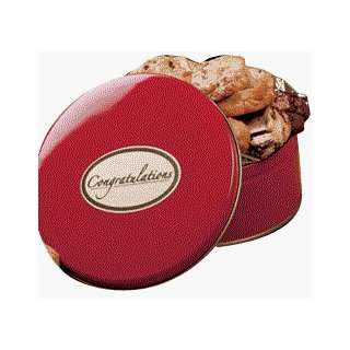 Red Congratulations Cookie Tin Grocery & Gourmet Food