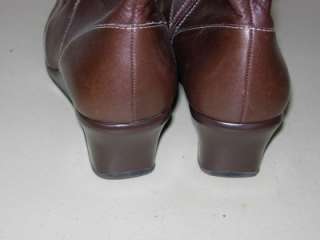   KENNETH COLE REACTION Brown Leather Winter DRESS BOOTS 2 Wedge  