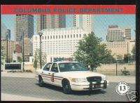 COLUMBUS Ohio POLICE DEPARTMENT 2002 Ford Car FACT CARD  