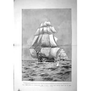    1893 TRAFALGAR WAR SHIP VICTORY SANTISSIMA TRINIDAD