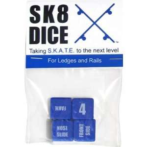    Sk8 Dice Ledge Rail Game Set Blue Skate Toys