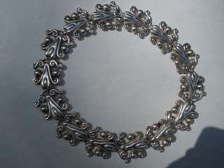 VINTAGE TAXCO MEXICO STERLING SILVER NECKLACE SGN LOPEZ  