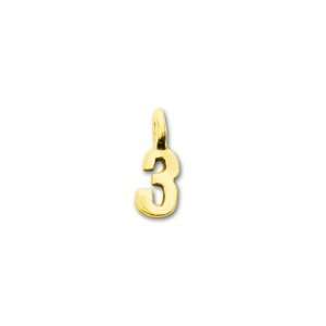 Gold Vermeil Number Charms   3