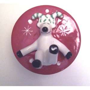  Cerified International Silly Reindeer Covered Candy Dish 