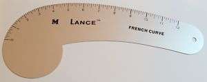 Lance Metal Aluminum French Curve Sewing Ruler FC 012  