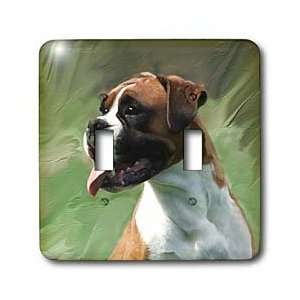  Dogs Boxer   Boxer Portrait   Light Switch Covers   double 