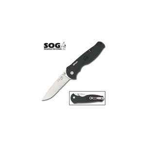  SOG Flash II Serrated Silver Folding Knife Office 