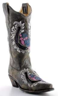 Corral Boots Sequin Horseshoes and Embroidery Roses  