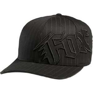  Fox Racing Shacked Flexfit Hat Black Pinstripe XS/S 