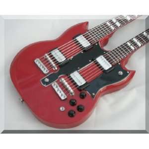   Mini Guitar Led Zeppelin Gibson SG Double Neck Musical Instruments