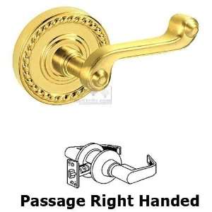  Passage ornate right handed lever with rope rosette in pvd 