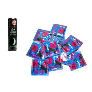 Atlas Premium Latex Condoms Lubricated 48 condoms Pjur Eros 30 ml Lube 