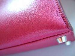   cm Chevre Framboise Pink Silver Hardware Sellier Rare Authentic  