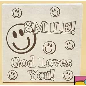  Smile God Loves You Color Your Own Canvas Toys & Games