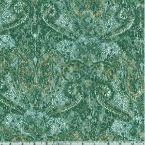   Stretch Lace Paisley Teal Fabric By The Yard Arts, Crafts & Sewing