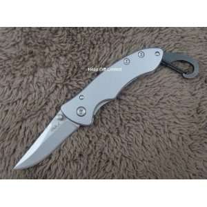   steel mini pocket edc folding camping knife tool w/