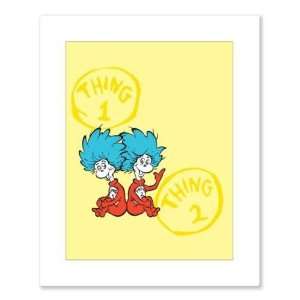  Dr. Seuss Thing 1 and Thing 2 Petite Yellow Print 5 x 7 