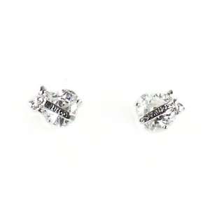   Juicy Couture Jewelry Banner Heart Crystal Earrings Silver Jewelry