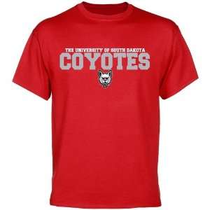  South Dakota Coyotes Red University Name T shirt Sports 