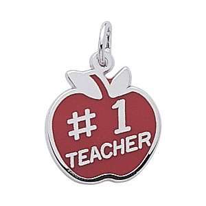  Rembrandt Charms #1 Teacher Charm, Sterling Silver 