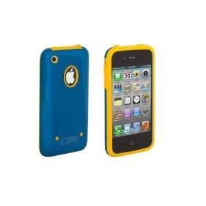  RHINOcase for iPhone 3/3S (Blue Metal Alloy/Yellow 