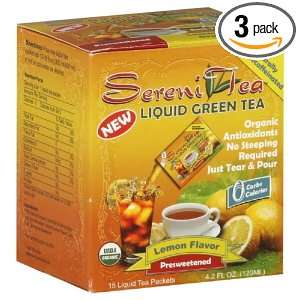 Sereni Lemon Tea, Organic, 15 Count (Pack of 3)  Grocery 