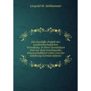   Lehre Und Der Erfahrung (German Edition) Leopold M. Zeithammer Books