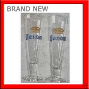Corona Extra Tall Pilsner Bling Beer Glass Set NEW  