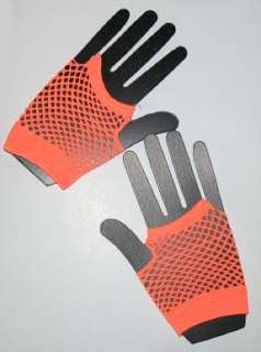 80s Short Neon Fingerless Wrist Gloves  a great accessory to complete 