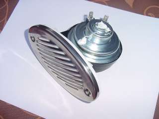 BOAT HORN STAINLESS STEEL COVER 12 VOLT NEW OVAL SHAPE  