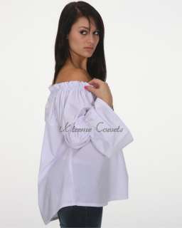 Medieval Renaissance White Cotton Poly Chemise Long Sleeves Costume 