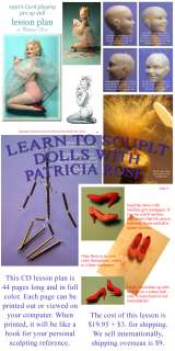 Card pin up how to sculpt lesson by Patricia Rose prfag  