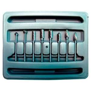  8 Pc. 1/8in. Dr. Double Cut Rotary Tool Carbide Burr Set 