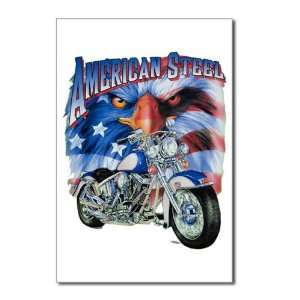  Postcards (8 Pack) American Steel Eagle US Flag and 
