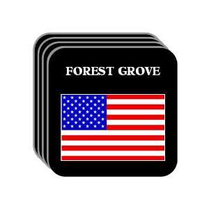  US Flag   Forest Grove, Oregon (OR) Set of 4 Mini Mousepad 
