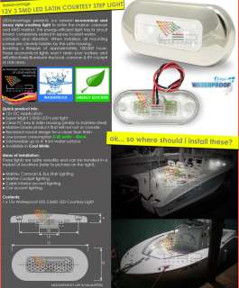 12V WATERPROOF 3 SMD LED COURTESY STEP/CAR/BOAT LIGHT  
