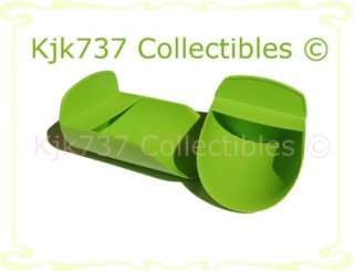 NEW SET 2 TUPPERWARE ROCKER CANISTER SCOOPS ROUND GREEN  