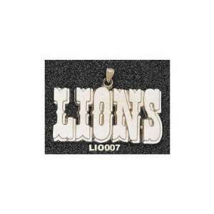 Detroit Lions Solid 14K Gold LIONS Giant Pendant  