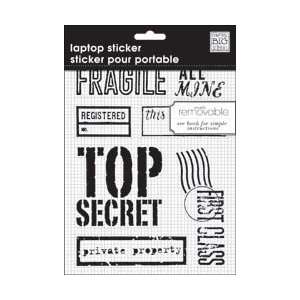   My BiG ideas Laptop Stickers 6.5X8.5 Sheet Top Secret; 3 Items/Order