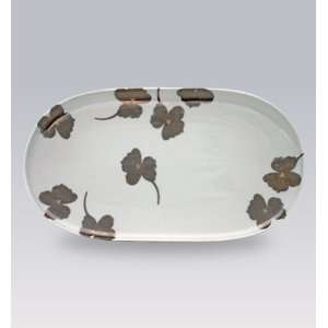  Caskata Nasturtiums 16 in Oval Platter